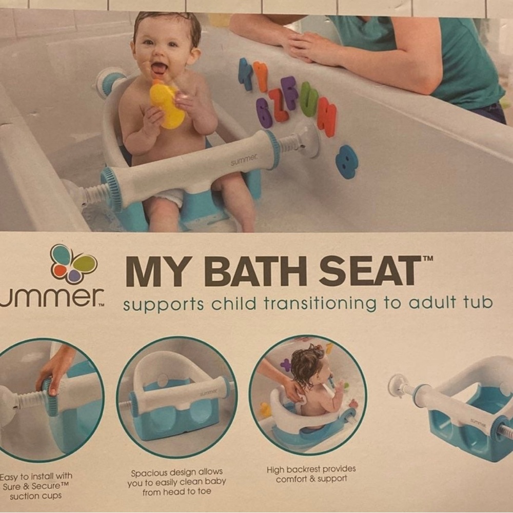 Summer My Bath Seat - Blue Baby Tub Support